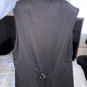 Black long vest blazer